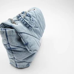 Sac Bandoulière Sac À Main|Sac Besace^Grand denim blue jean matelassé