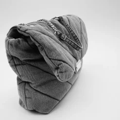 Sac Bandoulière Sac À Main|Sac Besace^Grand denim blue jean matelassé