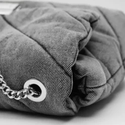 Sac Bandoulière Sac À Main|Sac Besace^Grand denim blue jean matelassé