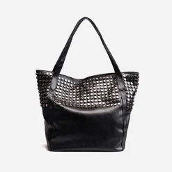 Sac Bandoulière Sac Cabas Et Fourre-tout^Grand sac cabas clouté en cuir noir