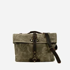 Sac Bandoulière Sacoche Et Porte-documents|Sac Besace^Grande sacoche besace en toile enduite et cuir véritable
