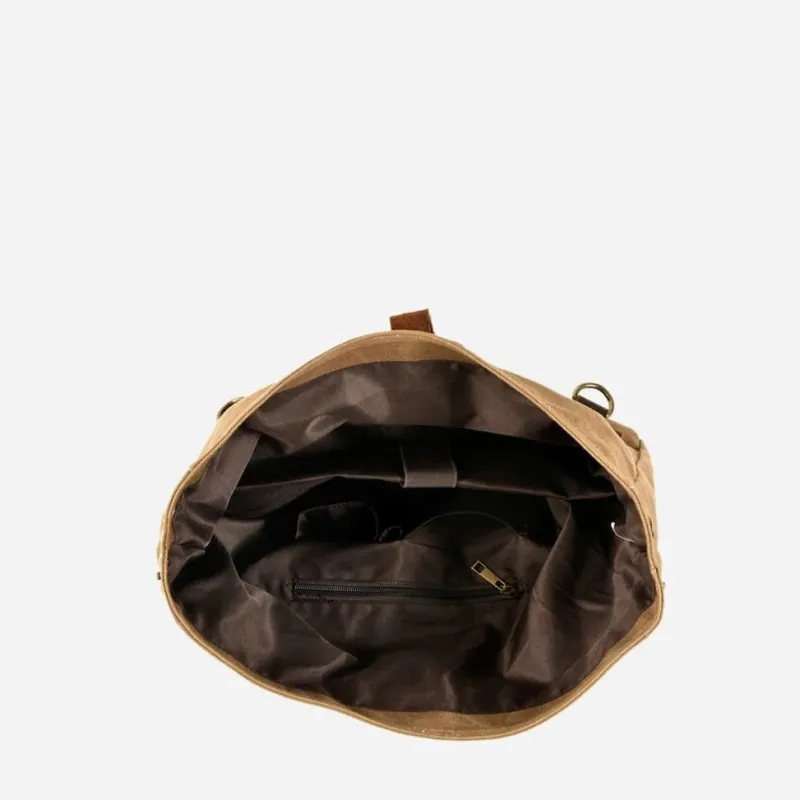 Sac Bandoulière Sacoche Et Porte-documents|Sac Besace^Grande sacoche besace en toile enduite et cuir véritable