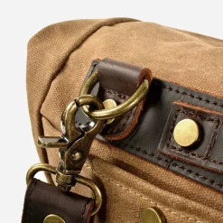 Sac Bandoulière Sacoche Et Porte-documents|Sac Besace^Grande sacoche besace en toile enduite et cuir véritable