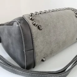 Sac Bandoulière Sac À Main|Sac Besace^Petit sac à main besace clouté cuir et velours