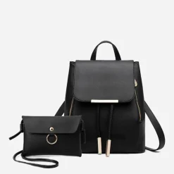 Sac Bandoulière Sac Besace^Sac à dos uni noir ou floral avec assorti