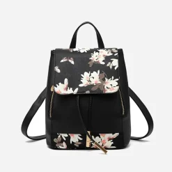 Sac Bandoulière Sac Besace^Sac à dos uni noir ou floral avec assorti