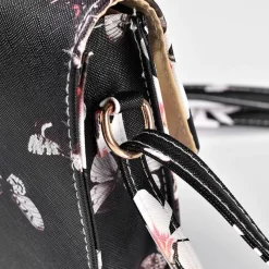 Sac Bandoulière Sac Besace^Sac à dos uni noir ou floral avec assorti