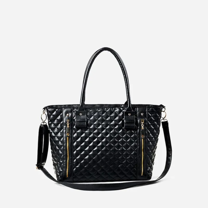 Sac Bandoulière Sac Cabas Et Fourre-tout^Sac à main cabas en cuir matelassé noir