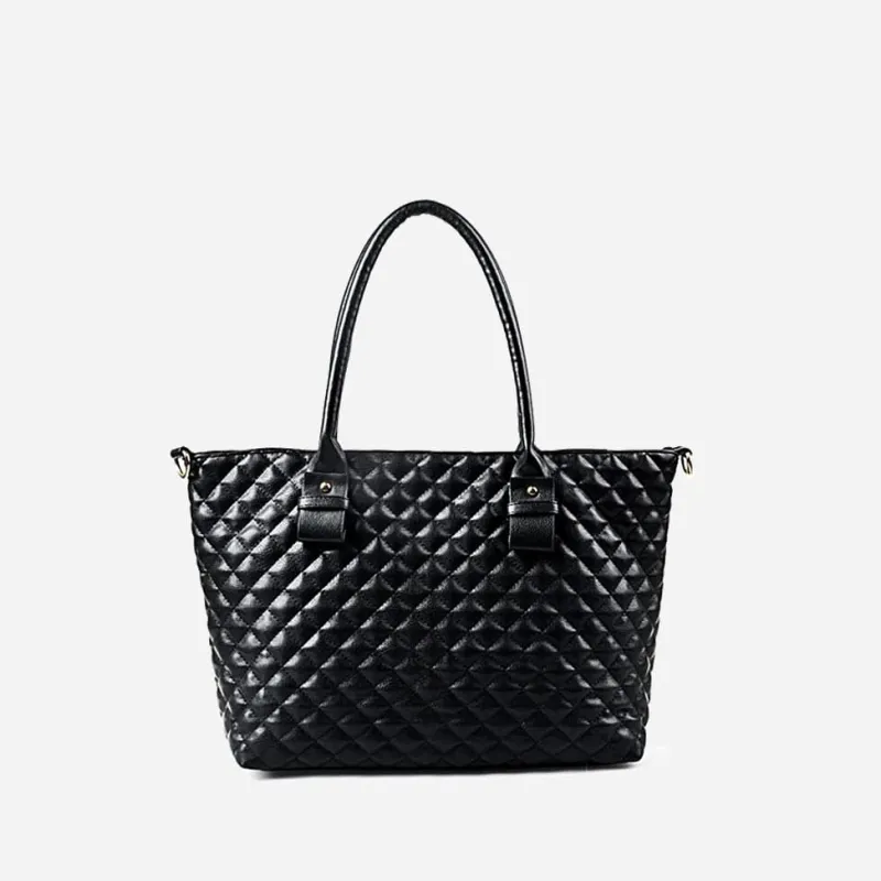 Sac Bandoulière Sac Cabas Et Fourre-tout^Sac à main cabas en cuir matelassé noir