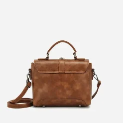 Sac Bandoulière Sac À Main|Sac Besace^Sac à main clouté en cuir avec languette