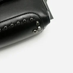 Sac Bandoulière Sac À Main|Sac Besace^Sac à main clouté en cuir avec languette