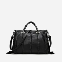 Sac Bandoulière Sac À Main^Sac à main clouté en cuir avec franges