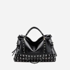 Sac Bandoulière Sac À Main|Sac Cabas Et Fourre-tout^Sac à main clouté en cuir pour femme