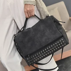 Sac Bandoulière Sac À Main^Sac à main clouté façon cuir nubuck