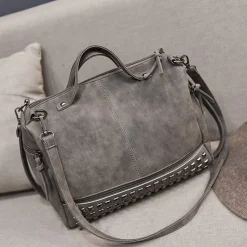 Sac Bandoulière Sac À Main^Sac à main clouté façon cuir nubuck