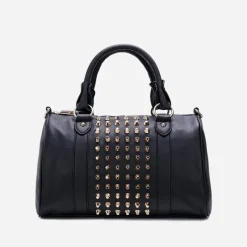 Sac Bandoulière Sac À Main|Sac Cabas Et Fourre-tout^Sac à main cuir clouté type bowling