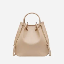 Sac Bandoulière Sac À Main^Sac à main plissé façon sac seau avec chaîne et dorure