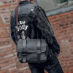 Sac Bandoulière Sac Besace^Sac besace bandoulière toile et cuir