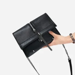 Sac Bandoulière Sac Besace^Sac besace cuir à chaîne
