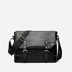 Sac Bandoulière Sac Besace^Sac besace en cuir pour homme noir