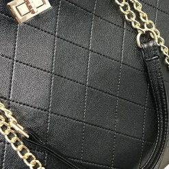 Sac Bandoulière Sac Cabas Et Fourre-tout^Sac cabas à chaîne cuir petits grains ou matelassé