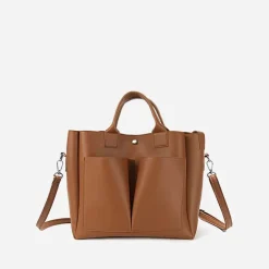 Sac Bandoulière Sac Cabas Et Fourre-tout^Sac cabas cuir à double poche ventrale