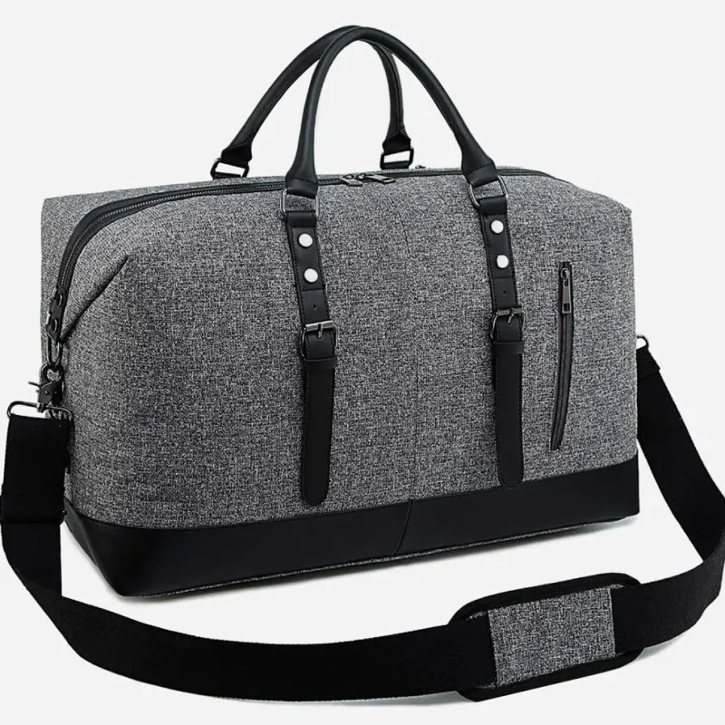 Sac Bandoulière Sac Voyage & Weekend|Sac Voyage & Weekend^Sac voyage 48h bi-matière en toile et cuir