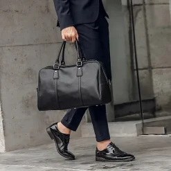 Sac Bandoulière Sac Voyage & Weekend^Sac voyage 48h en cuir noir
