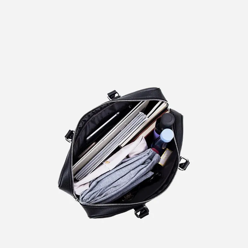 Sac Bandoulière Sac Voyage & Weekend^Sac voyage 48h en cuir noir