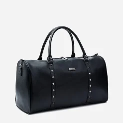 Sac Bandoulière Sac Voyage & Weekend^Sac voyage 48h et sac weekend en cuir noir clouté