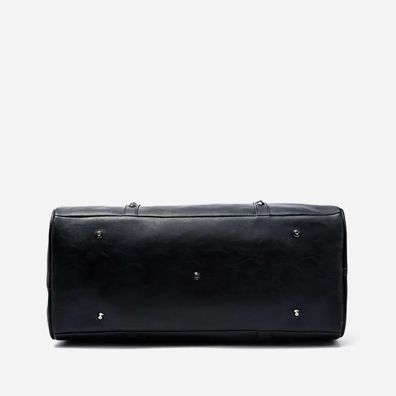 Sac Bandoulière Sac Voyage & Weekend^Sac voyage 48h et sac weekend en cuir noir clouté