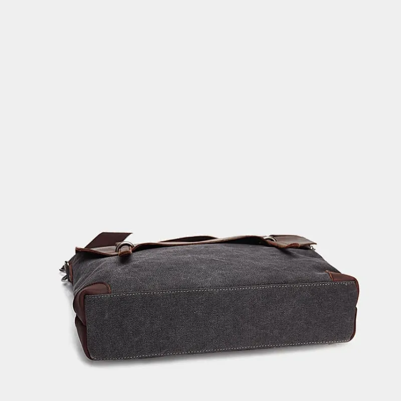 Sac Bandoulière Sacoche Et Porte-documents|Sac Besace^Sacoche besace bi-ton en toile et cuir véritable
