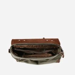Sac Bandoulière Sacoche Et Porte-documents|Sac Besace^Sacoche besace bi-ton en toile et cuir véritable