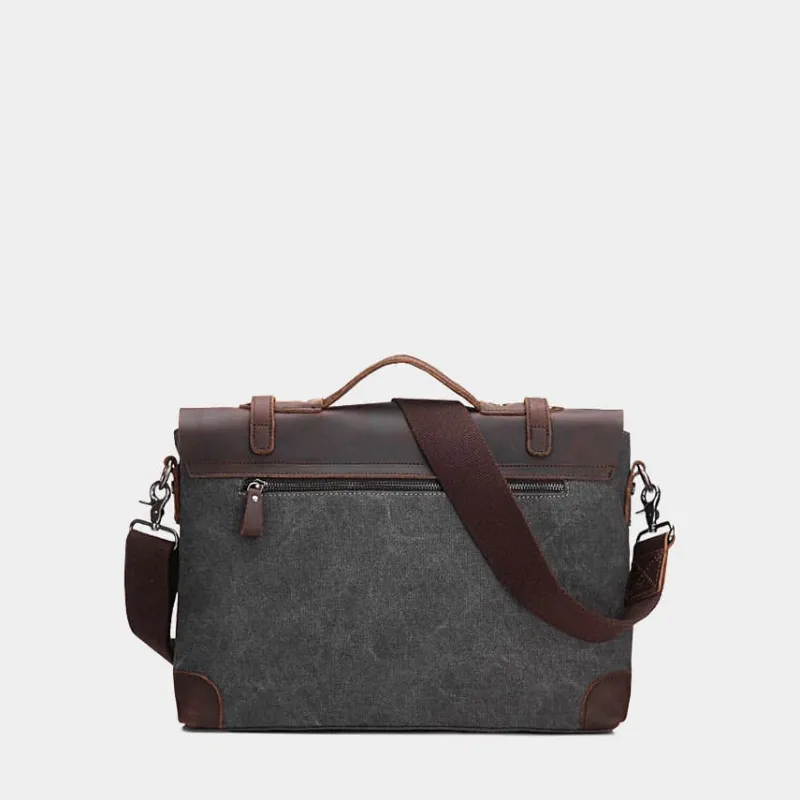 Sac Bandoulière Sacoche Et Porte-documents|Sac Besace^Sacoche besace bi-ton en toile et cuir véritable