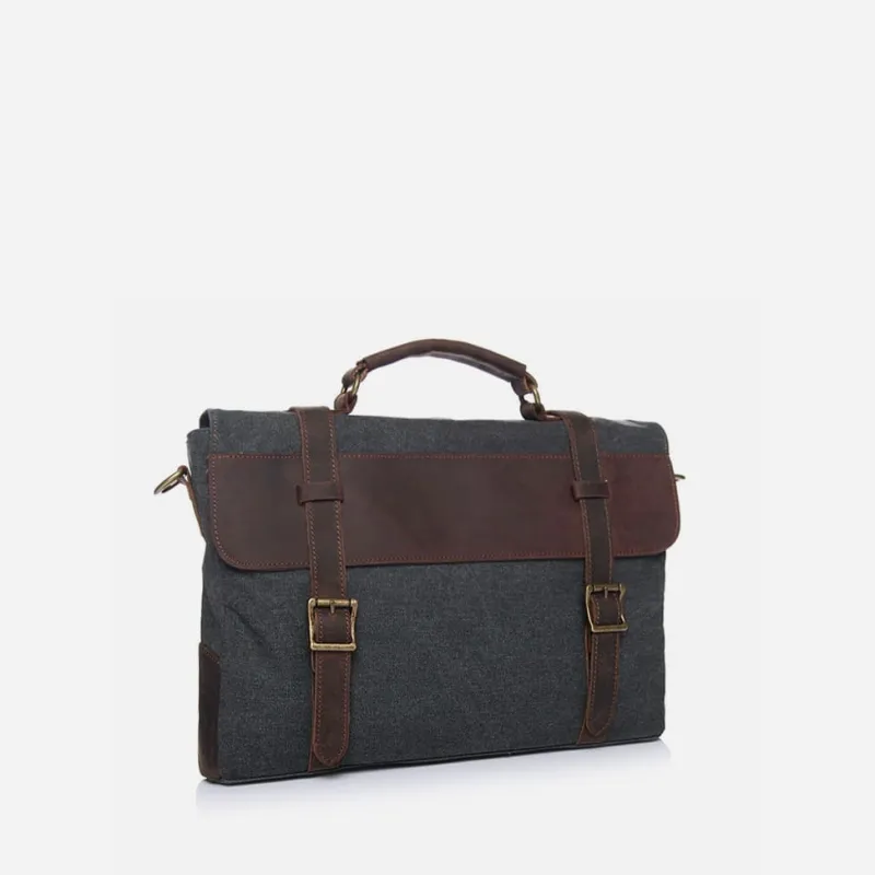 Sac Bandoulière Sacoche Et Porte-documents|Sac Besace^Sacoche besace façon cartable en toile et cuir véritable