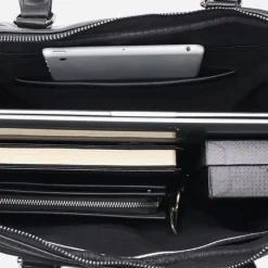 Sac Bandoulière Sacoche Et Porte-documents^Sacoche porte-documents ordinateur façon cuir saffiano noir